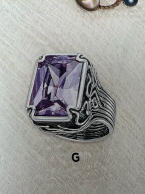 Silpada | Statement Lavender Sterling Silver Ring | Size 9